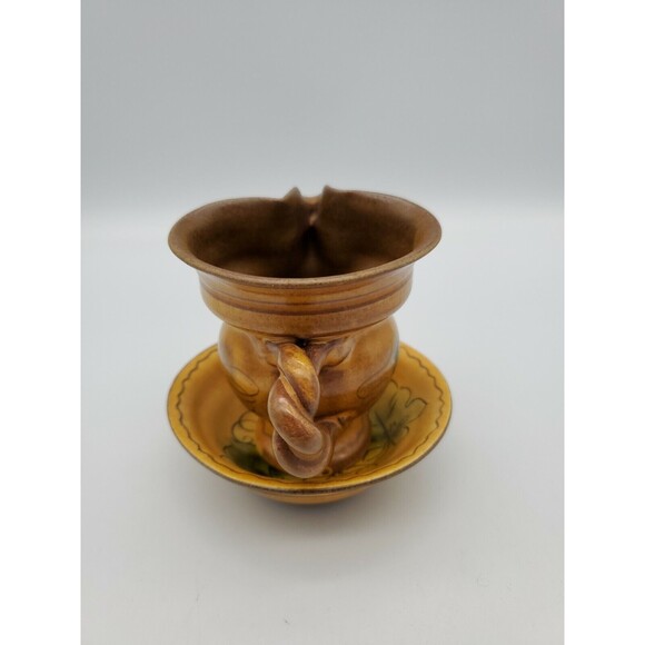 Vintage SN LIECHTENSTEIN Grapevine Leaf Pattern Mini Bowl & Pitcher Creamer - Picture 4 of 12